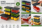 Fresh Food. More Space.6-Piece Fridge Storage Set